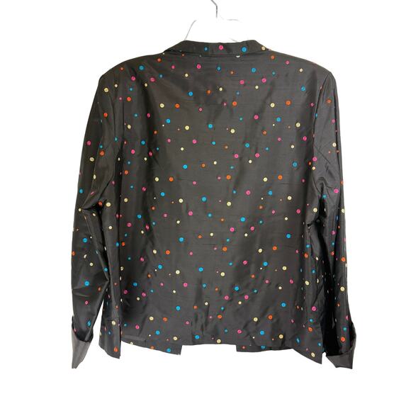 Silkland 100% Silk Polka Dot Blazer - Vibrant & Stylish - Picture 2 of 3
